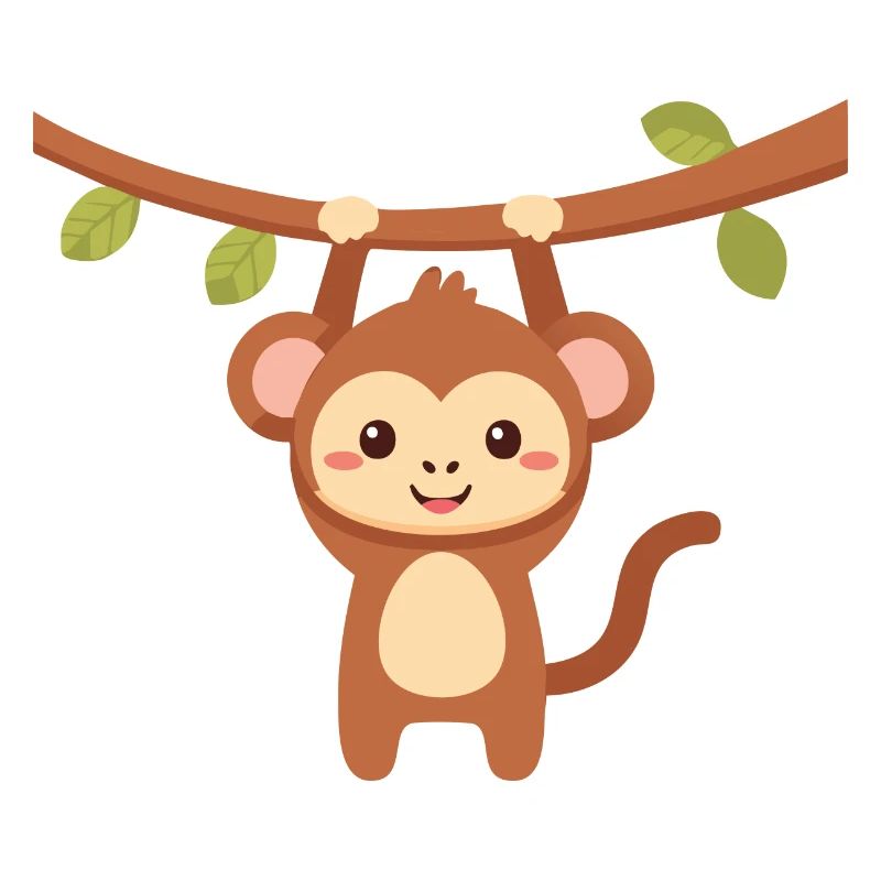 Monkey Design - Monkey Hanging on Tree