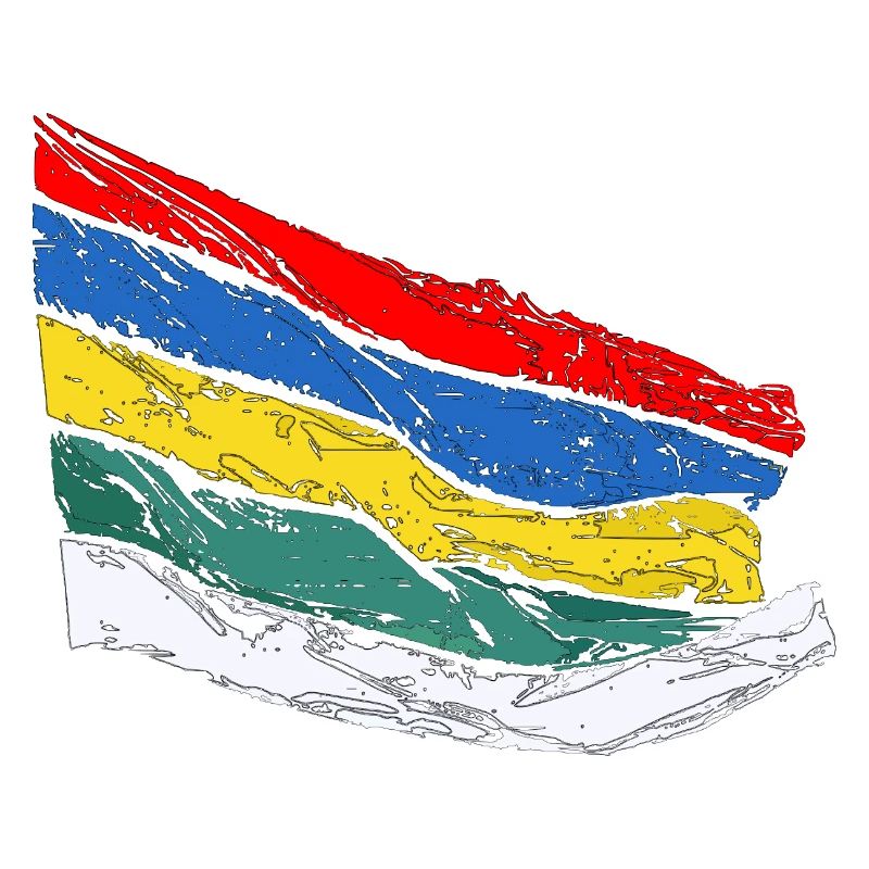 Drapeau Terschellinger - Drapeau de Terschelling