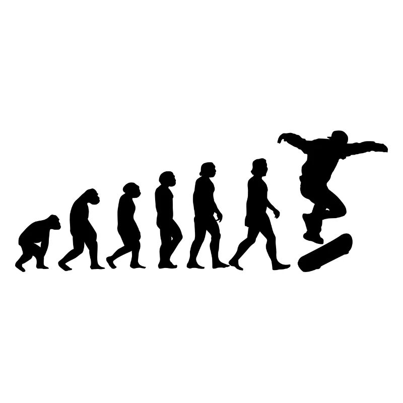 Skater Evolution Skateboard Skateboarding Geschenk