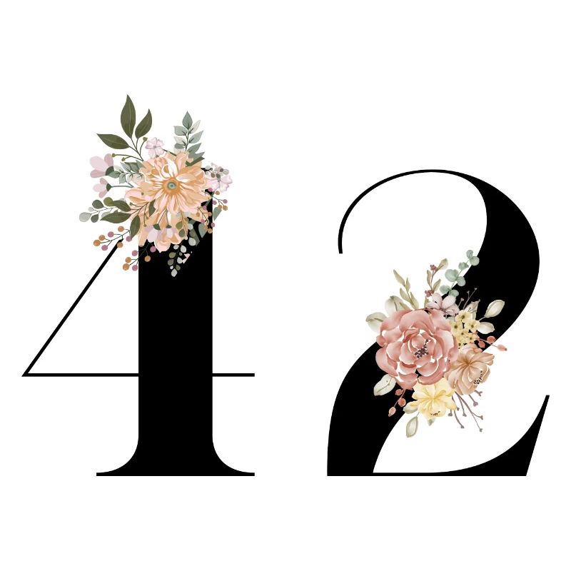 42e anniversaire fleuris (Cadeau de 42 ans)