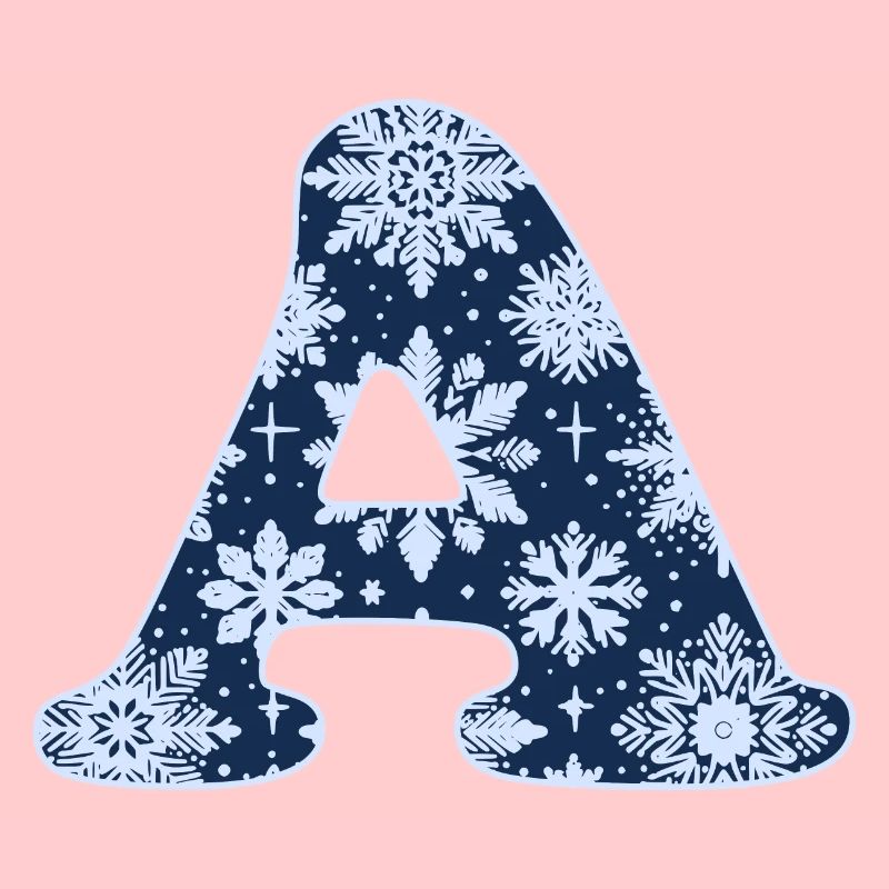 Letter A Snowflakes