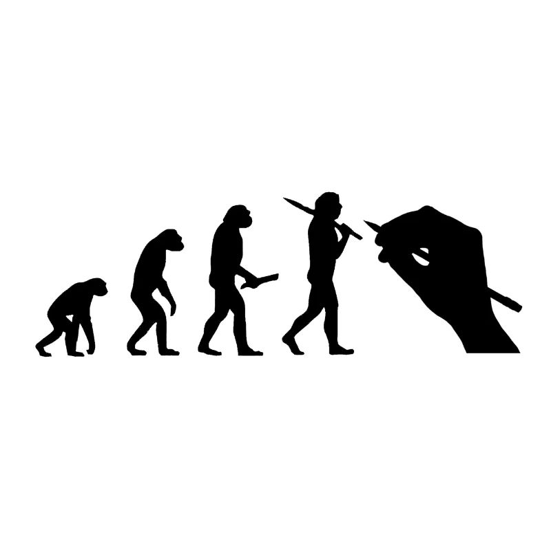 Evolution development progress human artist