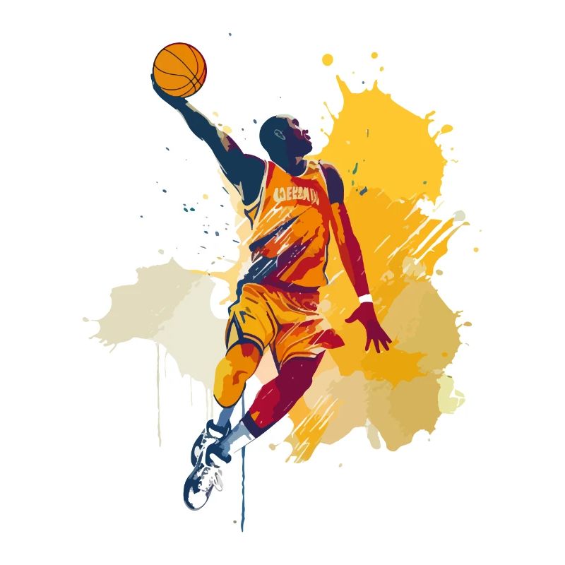 Basketteur Basketteur Dunking Splash Coloré