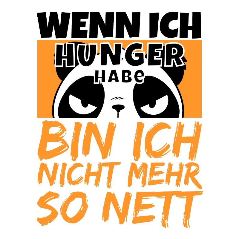 Ich muss Essen Kawai Panda mit Hunger wird wütend