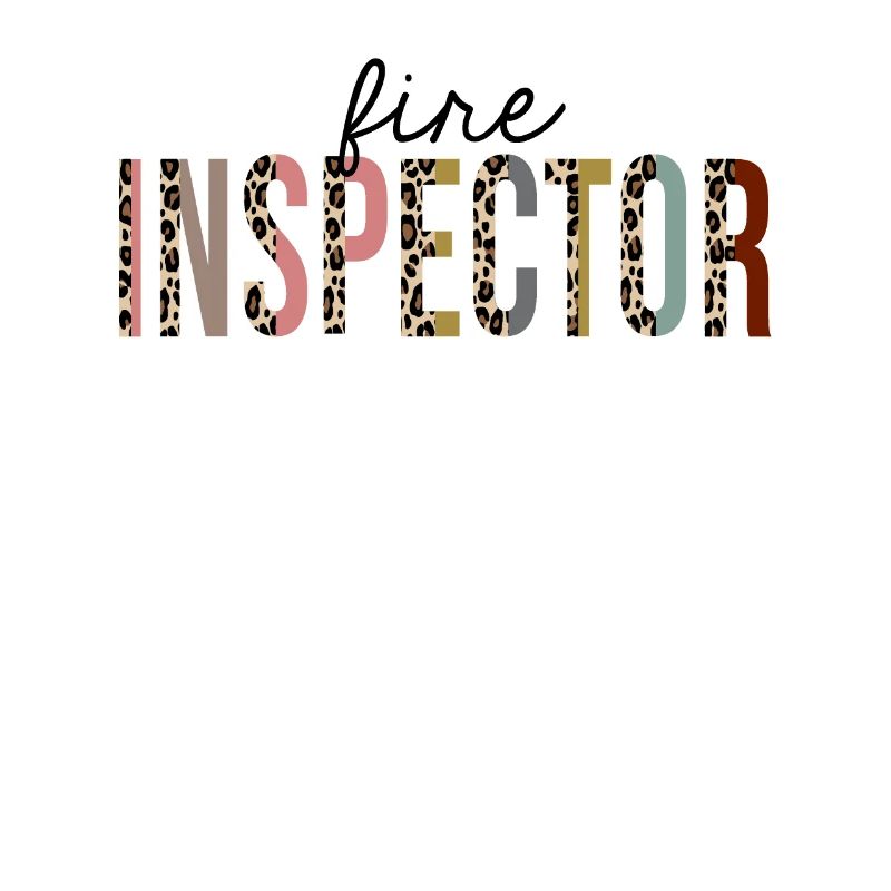Fire Inspector Leopard Print Funny