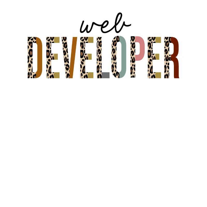 web developer Leopard Print Funny