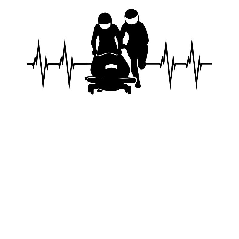 Bobsleigh driver ECG ligne bobsleighing bobsleigh cadeau