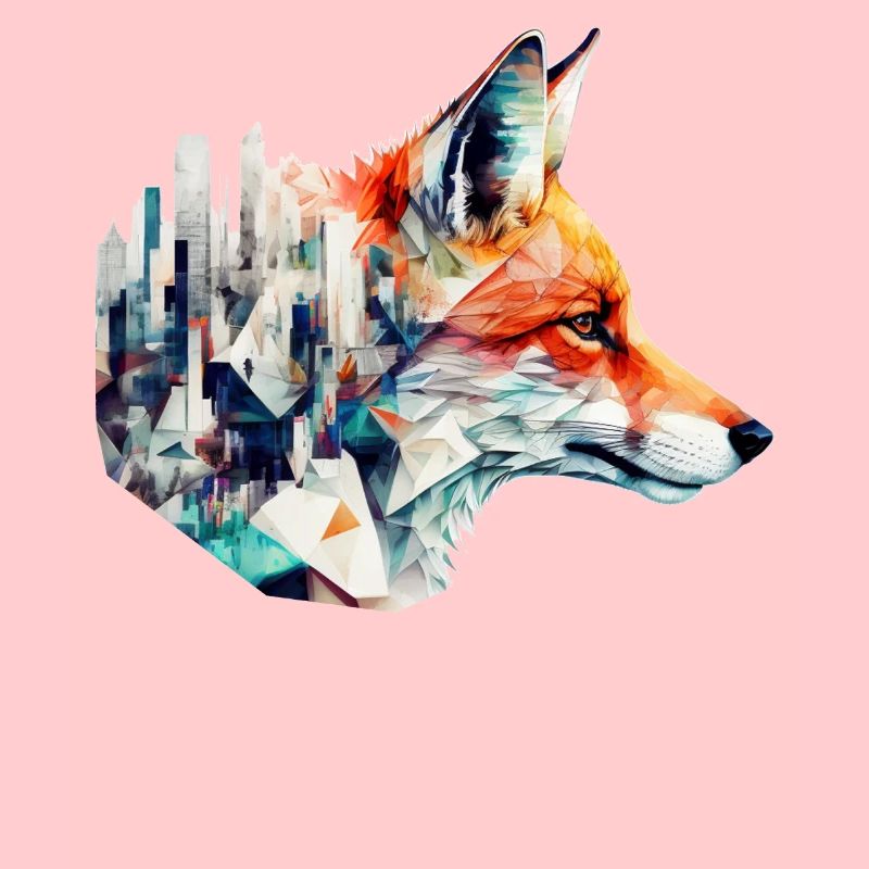 Fox Architecture Artwork Gift Idea Animal