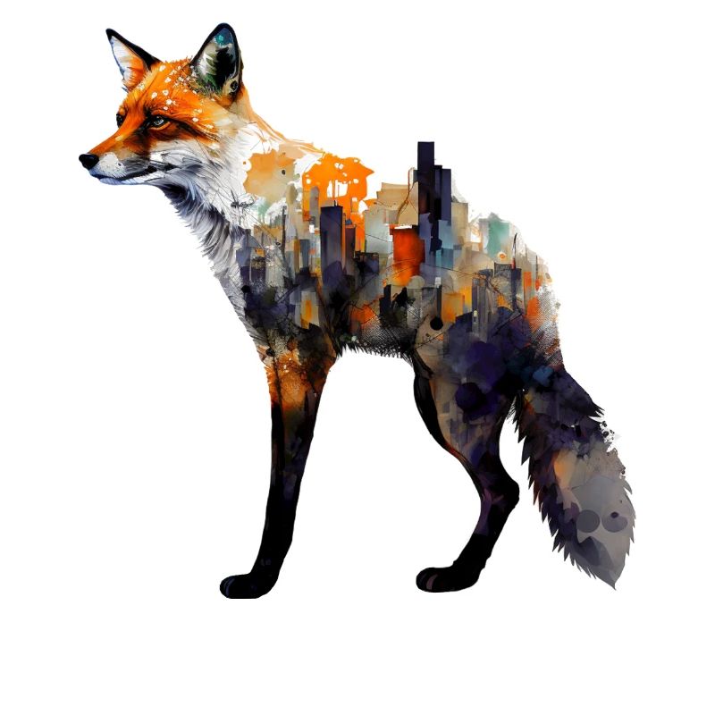 Fox Artwork Art Foxes Animals Gift Zoo