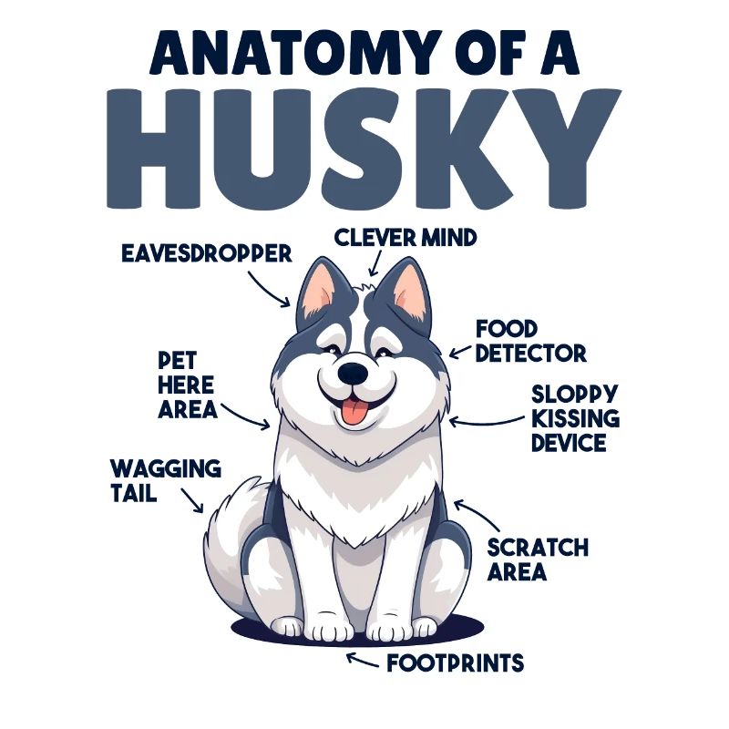 Explication du chien Anatomie d’un Husky