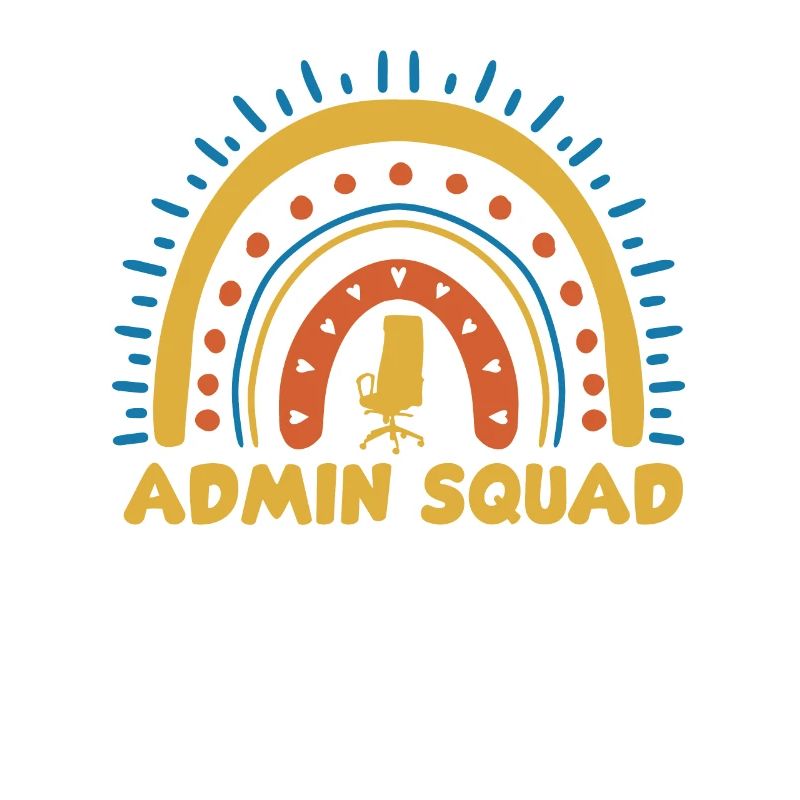 Admin Squad Boho Rainbow Outfit Administrativ