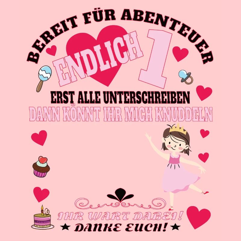 1. Geburtstag Mädchen & Junge Gästebuch