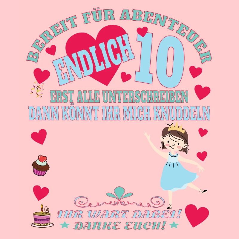 10. Geburtstag Mädchen & Junge Gästebuch