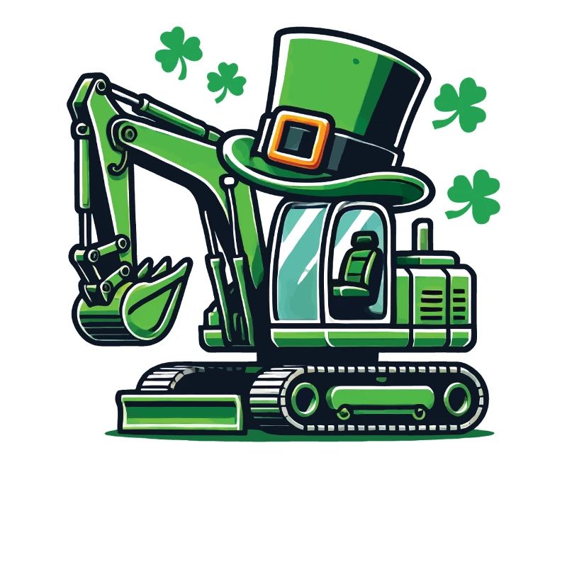 Bagger Mit Hut St. Patrick's Day Design
