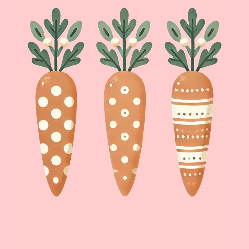 Cute Easter Carrot Pattern
