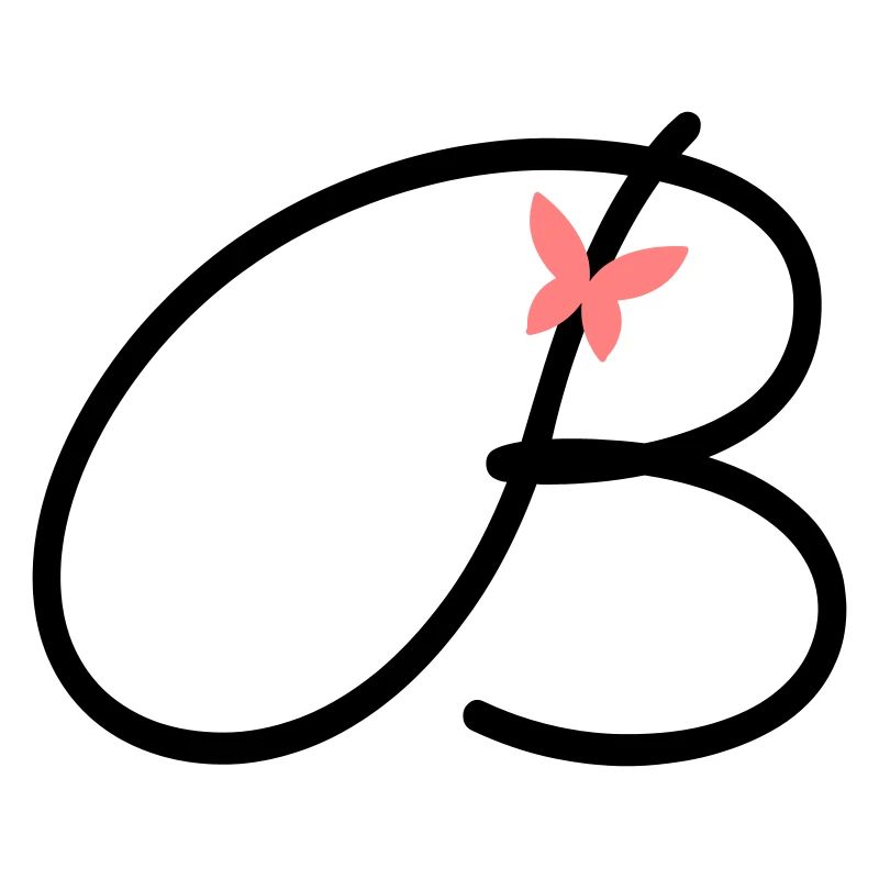 Letter B Initial Letter Butterfly
