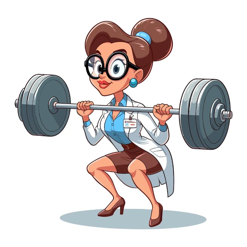Intelligenz Training witzig Gym Frau Geschenk