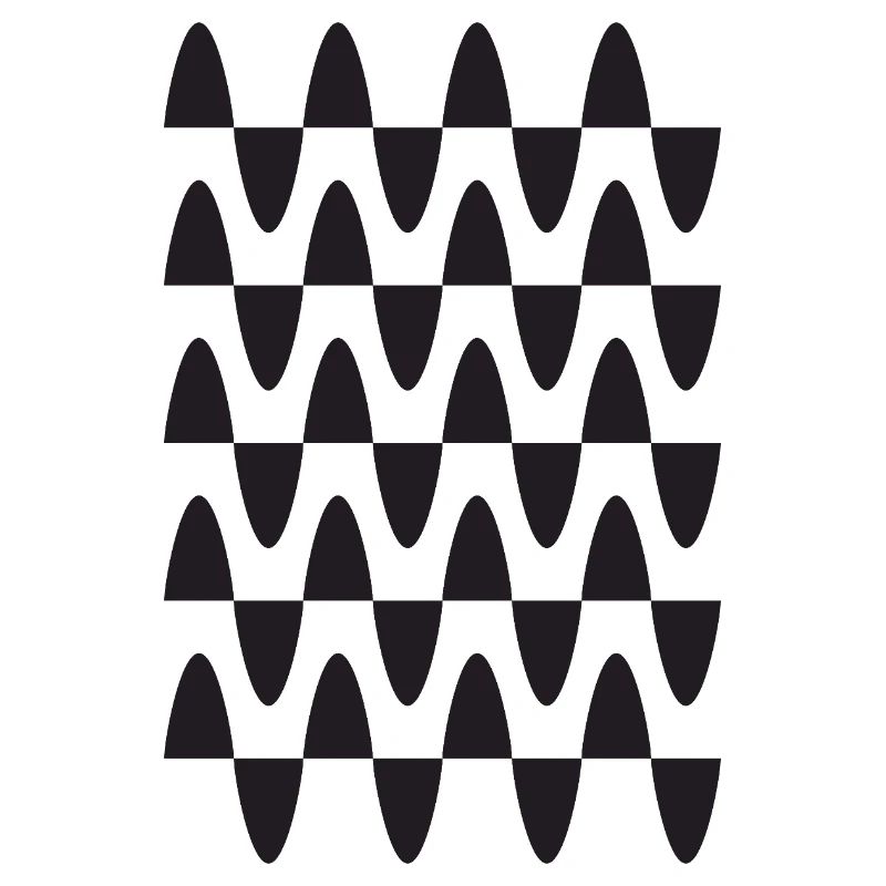 Midnight Wave Grid Pattern