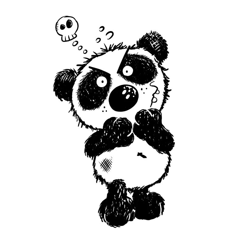 Grummeliger Panda