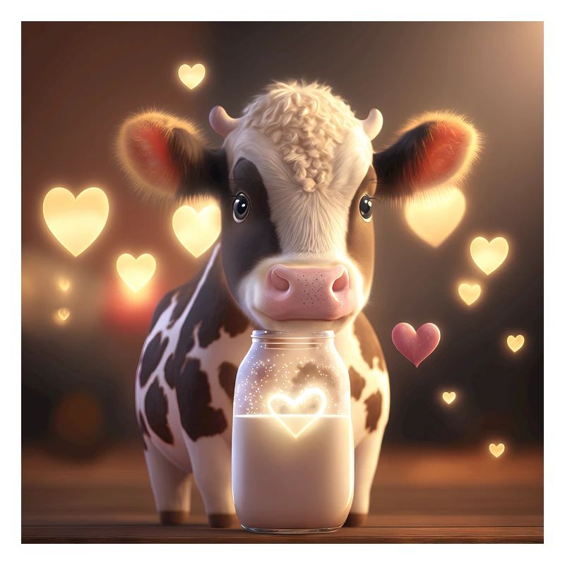 cute Kuh mit Herzchen
