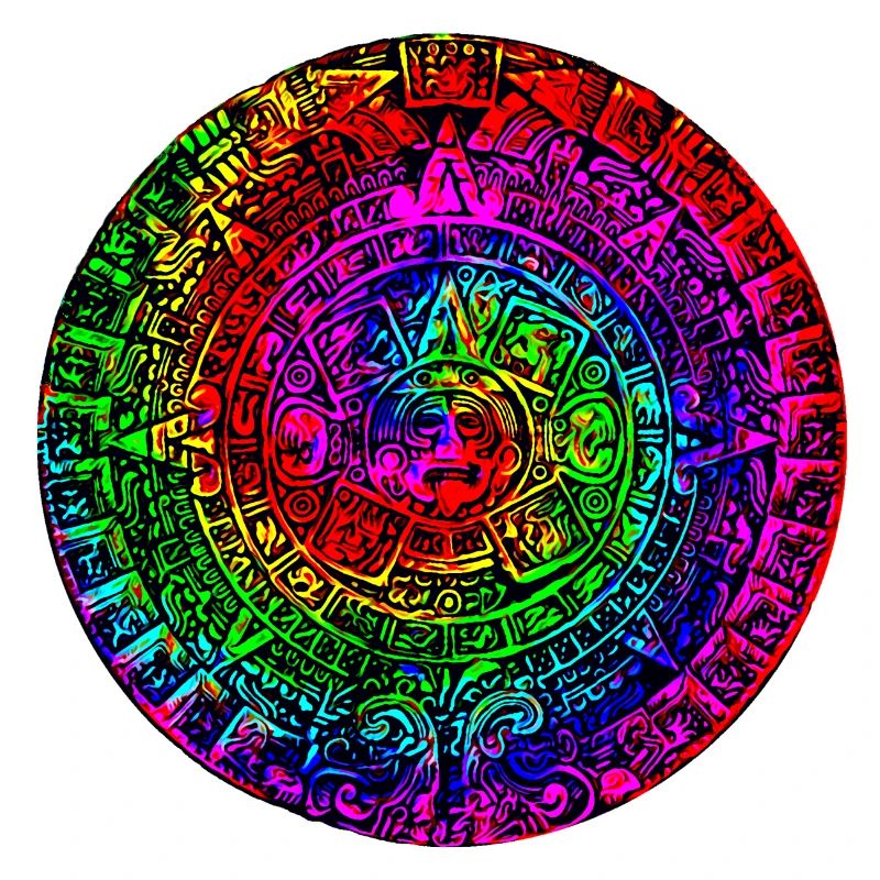 Calendrier aztèque Pierre du Soleil - Design C.