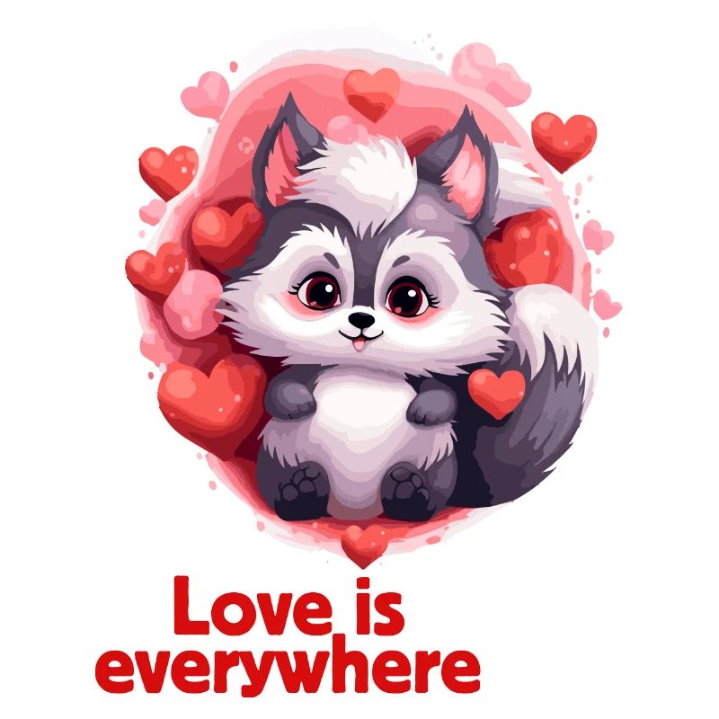 Animaux mignons de conception de la Saint-Valentin