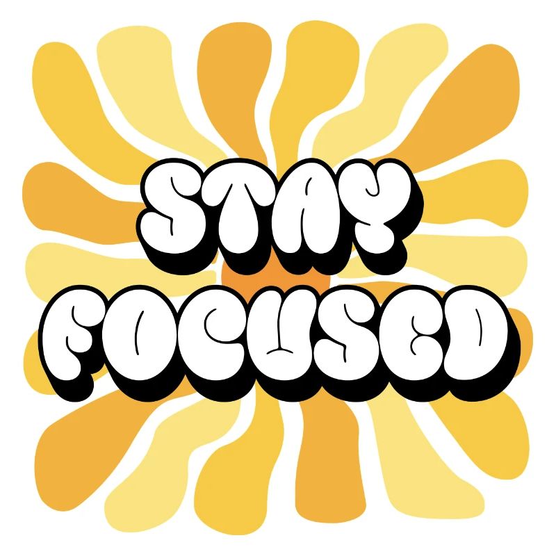 Restez concentré Affirmations positives Tournesol