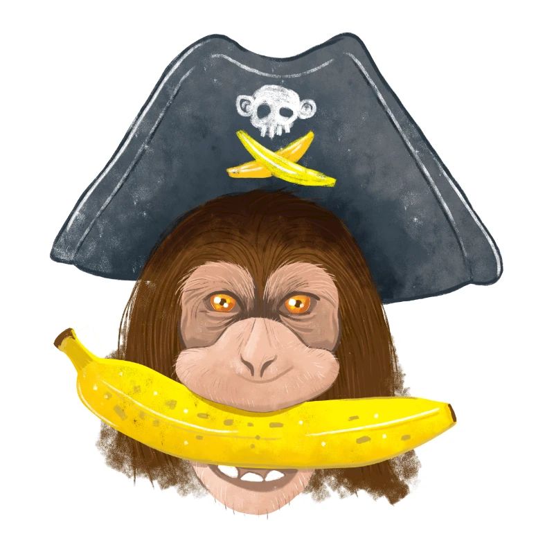 Going BANANAS Pirate chimpanzee