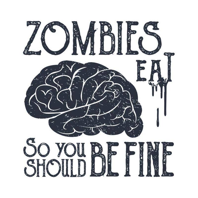 Les zombies mangent pour que vous deviez être bien