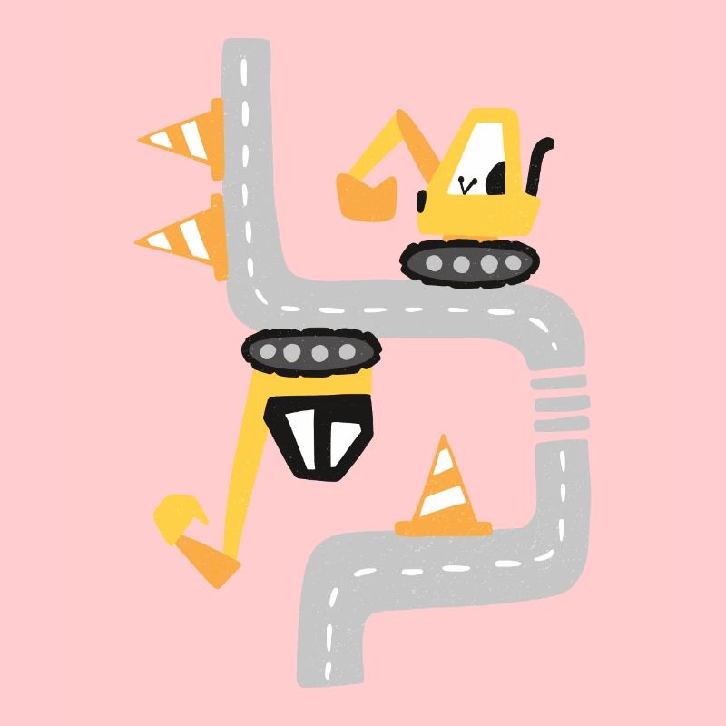 Excavator construction site construction vehicles to design yourself