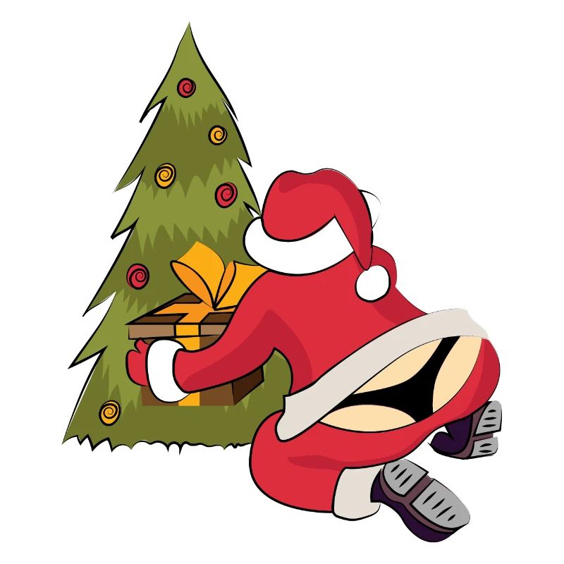 Santa Claus string Christmas tree gift giving