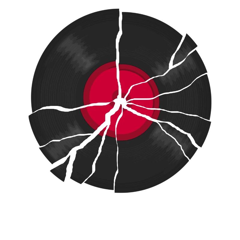 Cracked LP Vinyl Record