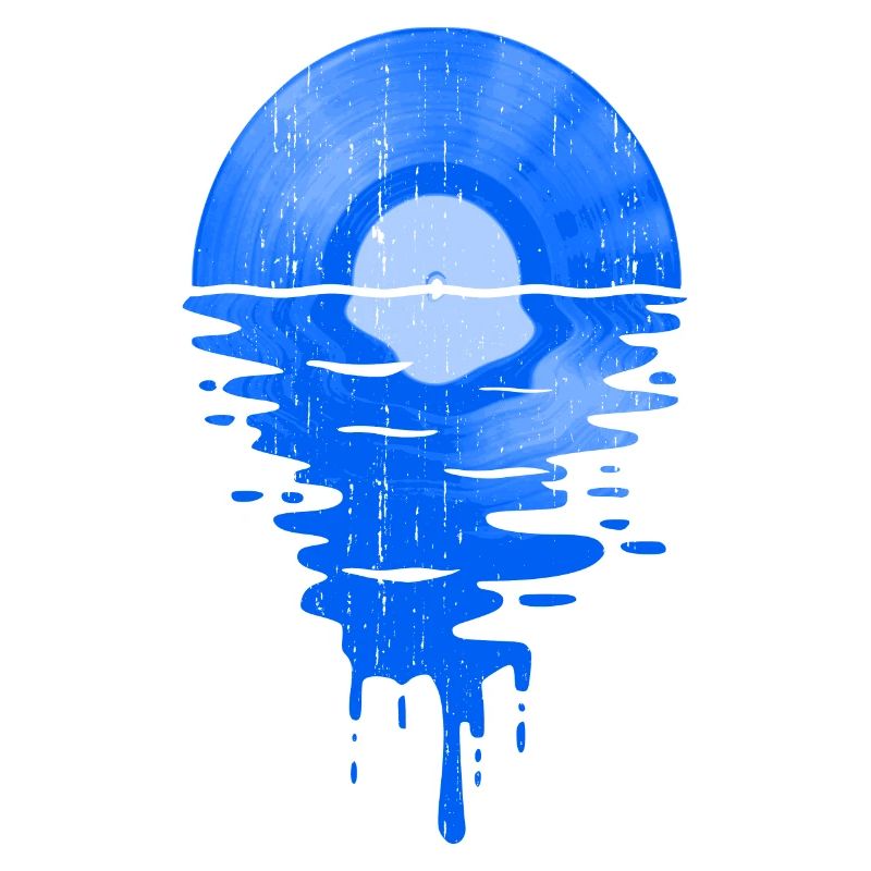 Coole Musik Vinyl Platte Vintage Retro Blue