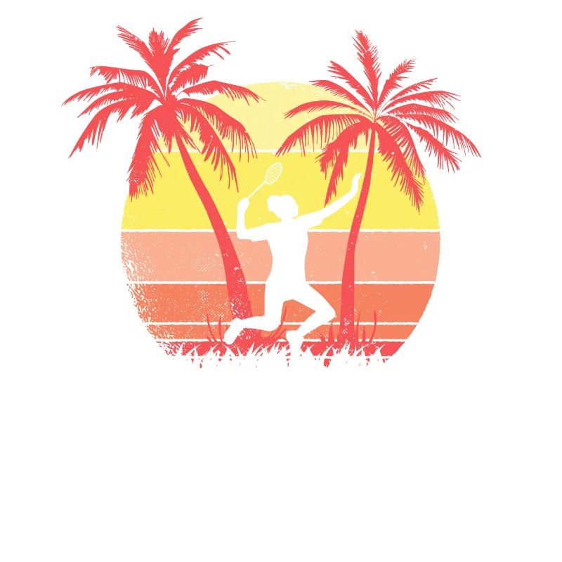 Badminton Girl Spieler Smash Summer Sunset 80s