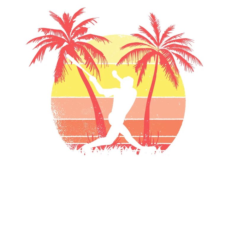 Baseball Homerun Hit Summer Sunset 80s Palm Palm