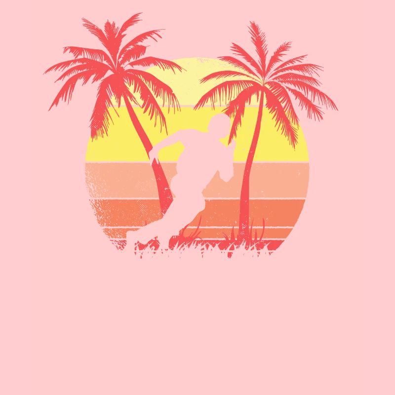 Baseballspieler Running Base Summer Sunset 80s