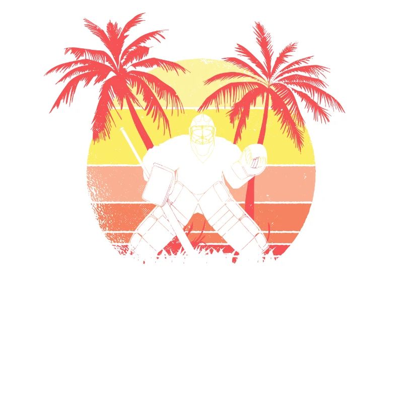 Eishockey Torhüter Sommer Sonnenuntergang 80s