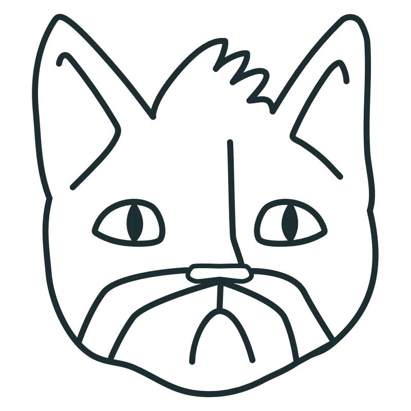 Unglückliche Schnurrbart Katze Katze