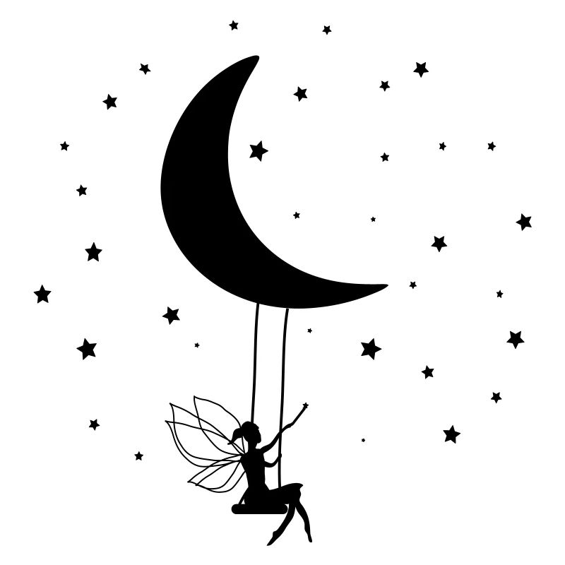 Customizable elf, wand, swing & moon