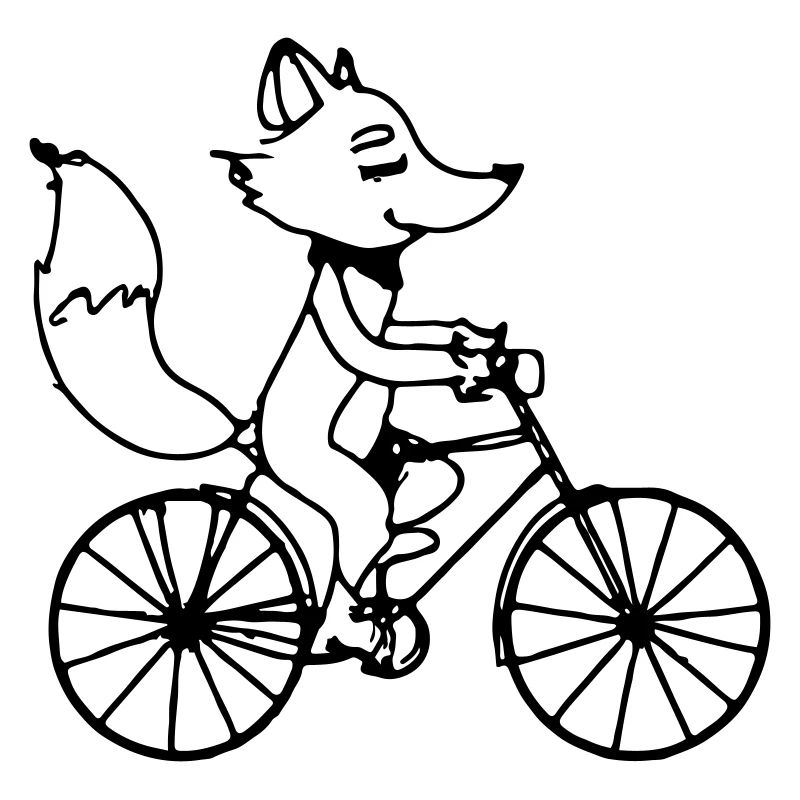 Fuchs Rides Bicycle Gift Idea Vector