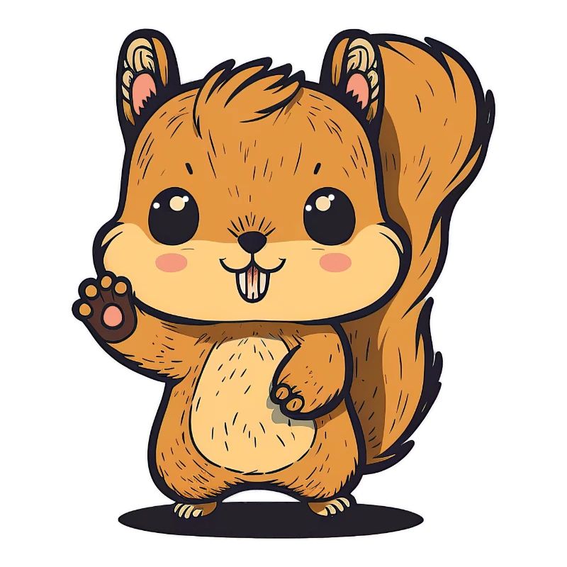 Kawaii Eichhörnchen, Hörnchen, Backenhörnchen