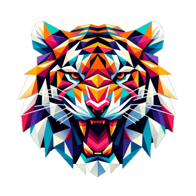 Illustration eines lebendigen Tiger-Logos
