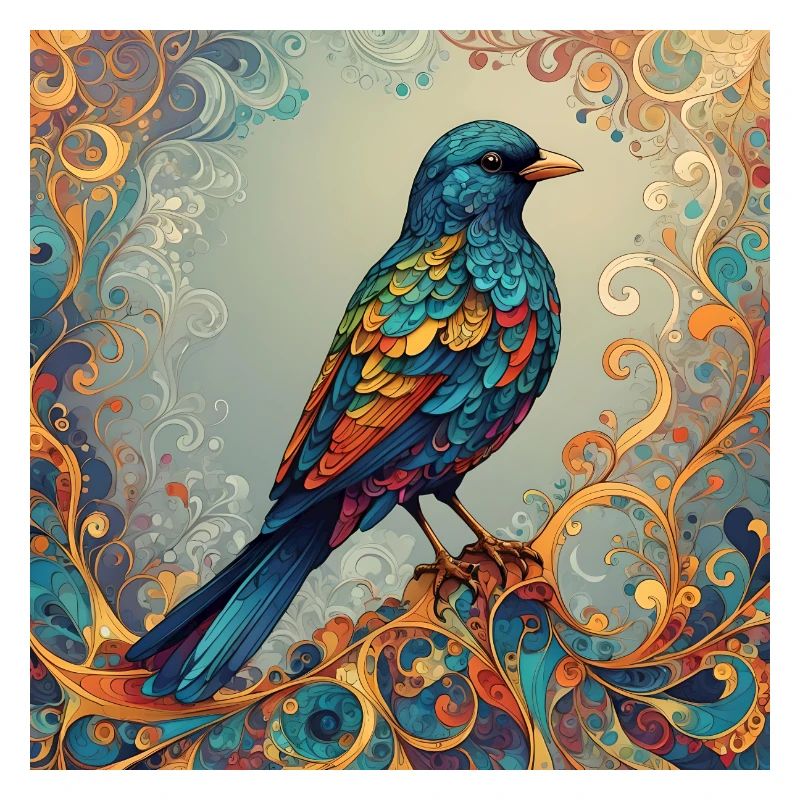 Bird Colored Rectangular