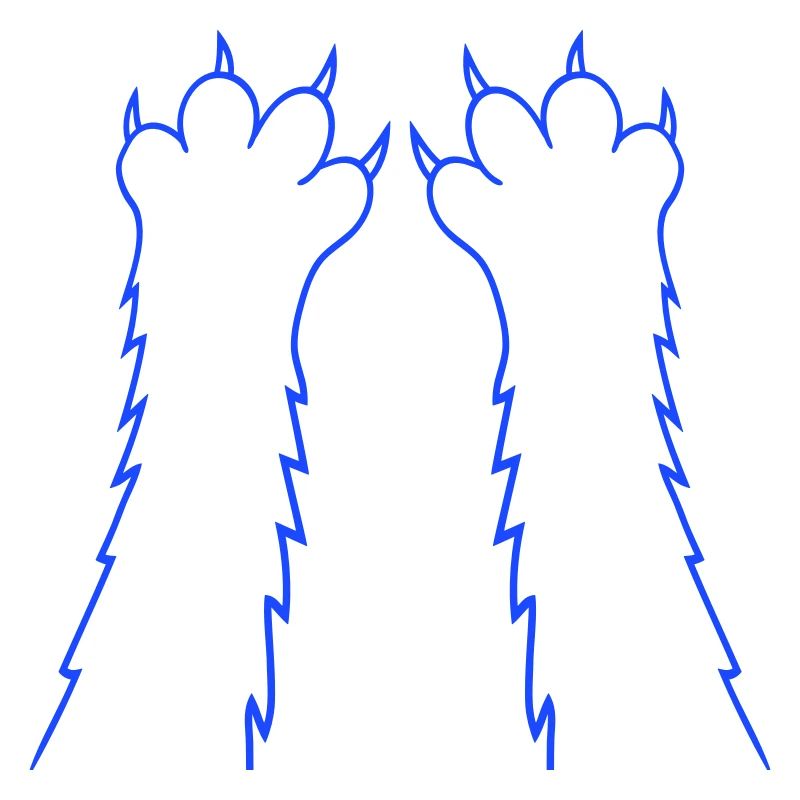 Chats, griffes, pattes, pattes, griffes acérées, grattage