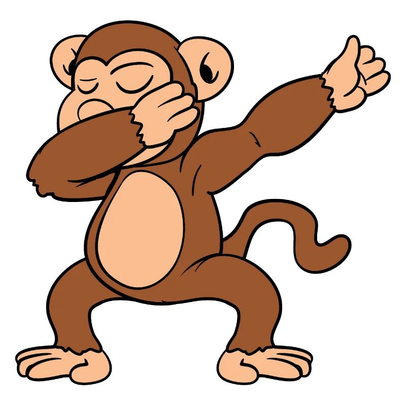 Dabbing Dab Tanzen Affe