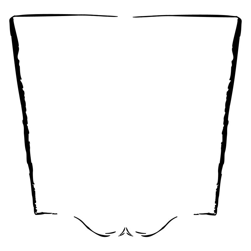 Vertical frame + decorative element - Vectorgraphic