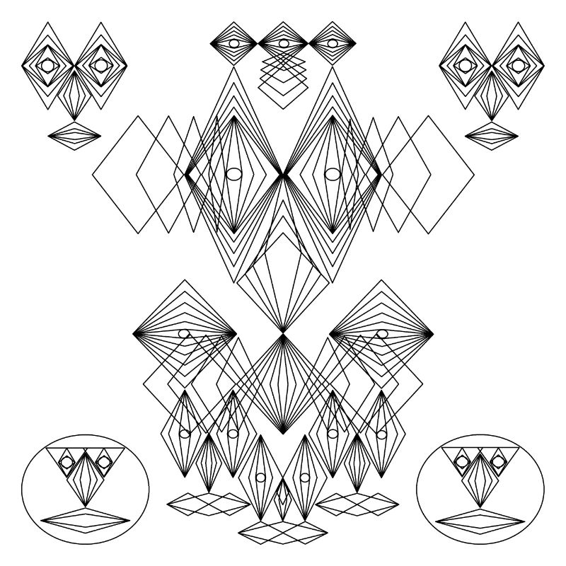 Conception abstraite: Crazy Faces Art