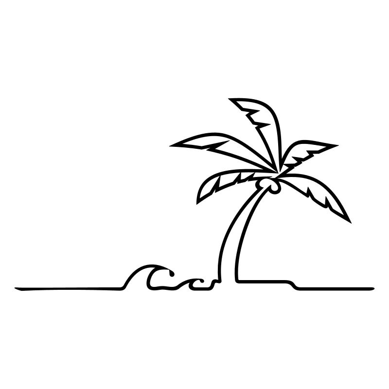 Island Palm Tree (1c)