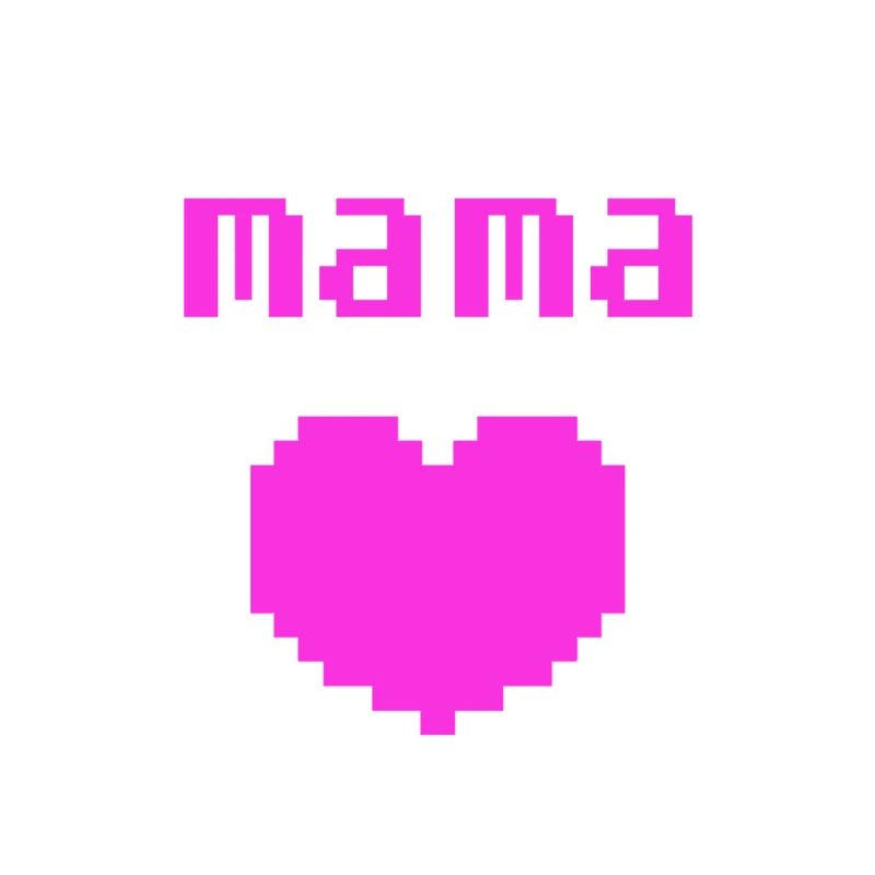 Mama Herz Pixel Geschenk für Mutter zu Muttertag