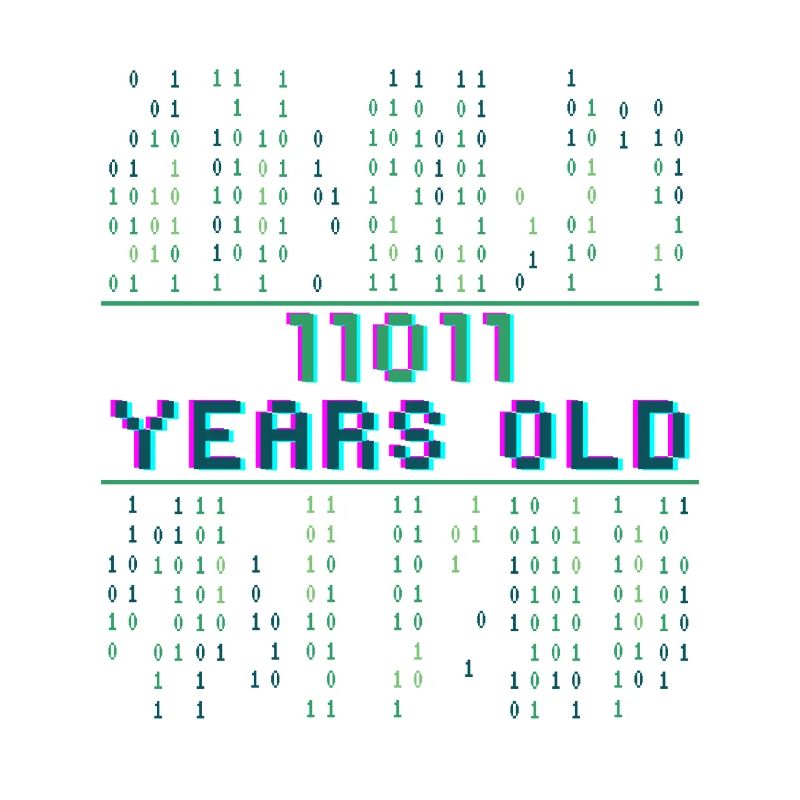 27. Geburtstag 27 Jahre alt Binärcode Coder